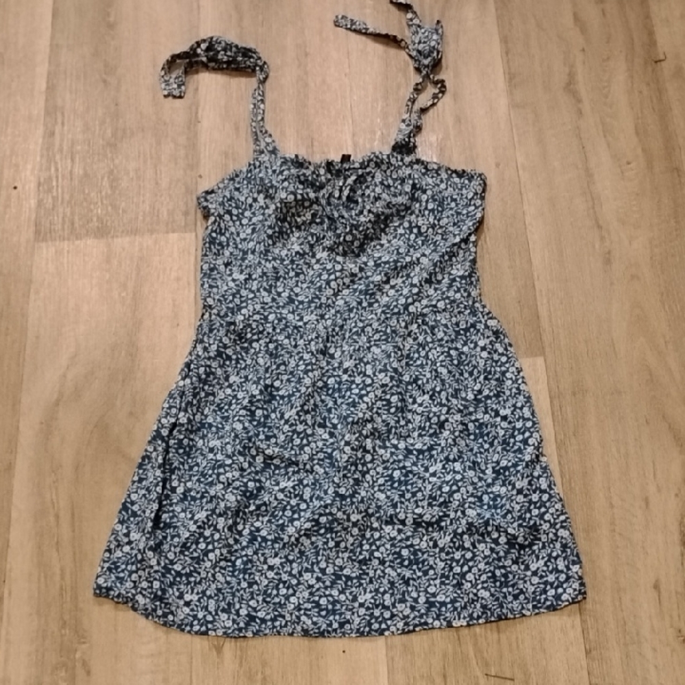 Floral Blue Tank Top